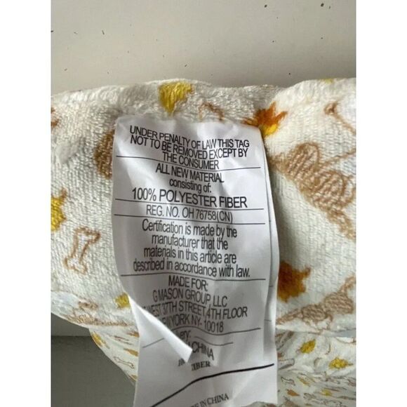 PEANUTS SNOOPY Pillow Cozy Pet BED Super Soft Beige Autumn Fall Leaves Bones NEW - Picture 11 of 16